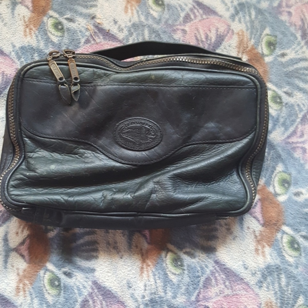 SANTA FE multi-compartment black man clutch